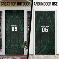 Custom New Zealand Fishing Door Cover Maori Tribal Pattern - Polynesian Pride