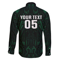 Custom New Zealand Fishing Family Matching Off The Shoulder Long Sleeve Dress and Hawaiian Shirt Maori Tribal Pattern - Polynesian Pride