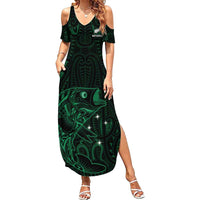 Custom New Zealand Fishing Family Matching Summer Maxi Dress and Hawaiian Shirt Maori Tribal Pattern - Polynesian Pride