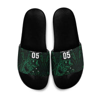 Custom New Zealand Fishing Slide Sandals Maori Tribal Pattern - Polynesian Pride