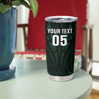 Custom New Zealand Fishing Tumbler Cup Maori Tribal Pattern - Polynesian Pride