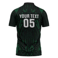 Custom New Zealand Fishing Zipper Polo Shirt Maori Tribal Pattern LT05 - Polynesian Pride