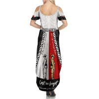 Personalised Tonga ANZAC Day Te Tau Manatui Kinautolu Summer Maxi Dress Lest We Forget LT05 - Polynesian Pride