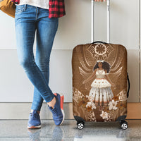 Bula Fiji Women's Day Luggage Cover With Fijian Tapa Pattern