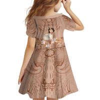 Hawaii Women's Day Kid Short Sleeve Dress With Polynesian Pattern LT05 - Polynesian Pride