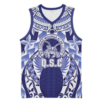 Personalised Tonga Queen Salote College Basketball Jersey Centenary Navy Version