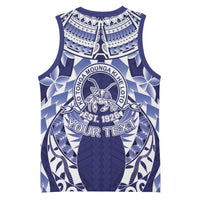 Personalised Tonga Queen Salote College Basketball Jersey Centenary Navy Version