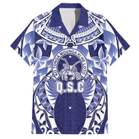 Personalised Tonga Queen Salote College Hawaiian Shirt Centenary Navy Version LT05 Navy - Polynesian Pride