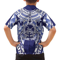 Personalised Tonga Queen Salote College Hawaiian Shirt Centenary Navy Version LT05 - Polynesian Pride