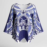 Personalised Tonga Queen Salote College Kimono Sleeve Blouse Centenary Navy Version