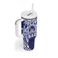 Personalised Tonga Queen Salote College Tumbler With Handle Centenary Navy Version