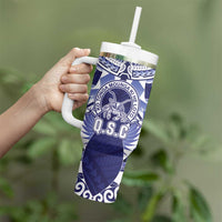 Personalised Tonga Queen Salote College Tumbler With Handle Centenary Navy Version