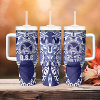 Personalised Tonga Queen Salote College Tumbler With Handle Centenary Navy Version