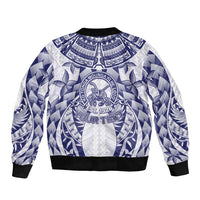 Personalised Tonga Queen Salote College Bomber Jacket Centenary White Version LT05 - Polynesian Pride