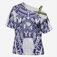 Personalised Tonga Queen Salote College Cross Shoulder Shirt Centenary White Version