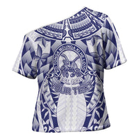 Personalised Tonga Queen Salote College Cross Shoulder Shirt Centenary White Version