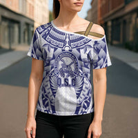 Personalised Tonga Queen Salote College Cross Shoulder Shirt Centenary White Version