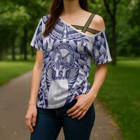 Personalised Tonga Queen Salote College Cross Shoulder Shirt Centenary White Version