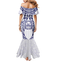 Personalised Tonga Queen Salote College Family Matching Mermaid Dress and Hawaiian Shirt Centenary White Version LT05 - Polynesian Pride