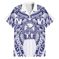 Personalised Tonga Queen Salote College Family Matching Summer Maxi Dress and Hawaiian Shirt Centenary White Version LT05 Dad's Shirt - Short Sleeve White - Polynesian Pride
