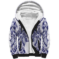 Personalised Tonga Queen Salote College Sherpa Hoodie Centenary White Version