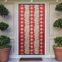 Hawaii Ohia Lehua Door Cover Tropical Vibes Crimson