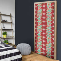 Hawaii Ohia Lehua Door Cover Tropical Vibes Crimson