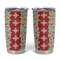 Hawaii Ohia Lehua Tumbler Cup Tropical Vibes Crimson
