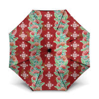 Hawaii Ohia Lehua Umbrella Tropical Vibes Crimson LT05 One Size Folded 11.42 inch Opened Diameter 37.4 inch Crimson - Polynesian Pride