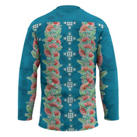 Hawaii Ohia Lehua Hockey Jersey Tropical Vibes Teal