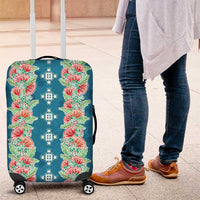 Hawaii Ohia Lehua Luggage Cover Tropical Vibes Teal