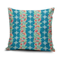 Hawaii Ohia Lehua Pillow Cover Tropical Vibes Teal