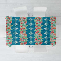 Hawaii Ohia Lehua Tablecloth Tropical Vibes Teal