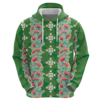 Hawaii Ohia Lehua Hoodie Tropical Vibes Green