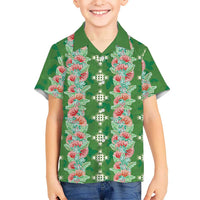 Hawaii Ohia Lehua Kid Hawaiian Shirt Tropical Vibes Green