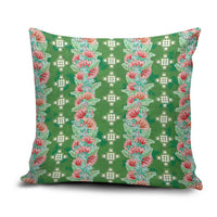 Hawaii Ohia Lehua Pillow Cover Tropical Vibes Green