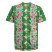 Hawaii Ohia Lehua Rugby Jersey Tropical Vibes Green