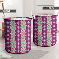 Hawaii Ohia Lehua Laundry Basket Tropical Vibes Fuchsia