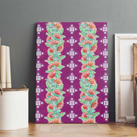 Hawaii Ohia Lehua Canvas Wall Art Tropical Vibes Fuchsia