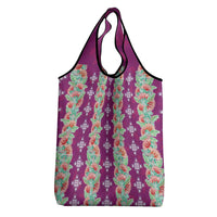 Hawaii Ohia Lehua Grocery Bag Tropical Vibes Fuchsia