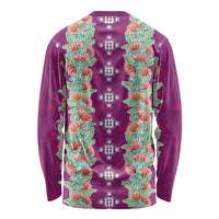 Hawaii Ohia Lehua Long Sleeve Shirt Tropical Vibes Fuchsia