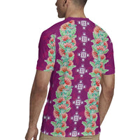 Hawaii Ohia Lehua Rugby Jersey Tropical Vibes Fuchsia