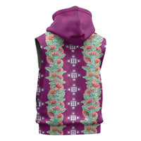 Hawaii Ohia Lehua Sleeveless Hoodie Tropical Vibes Fuchsia
