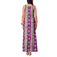 Hawaii Ohia Lehua Tank Maxi Dress Tropical Vibes Fuchsia