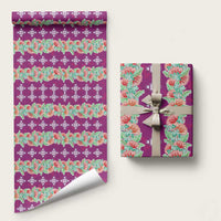 Hawaii Ohia Lehua Wrapping Paper Tropical Vibes Fuchsia LT05 58" × 23" Fuchsia - Polynesian Pride