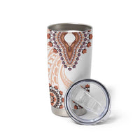 Africa Dashiki Tumbler Cup With Polynesian Pattern Beige Version