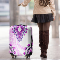 Africa Dashiki Luggage Cover With Polynesian Pattern Pink Version