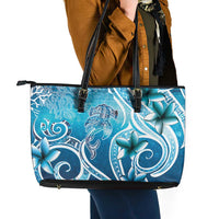 Polynesia World Ocean Day Leather Tote Bag Ocean Style LT05 - Polynesian Pride