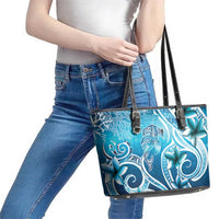 Polynesia World Ocean Day Leather Tote Bag Ocean Style LT05 - Polynesian Pride