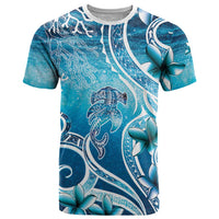 Polynesia World Ocean Day T Shirt Ocean Style LT05 Blue - Polynesian Pride